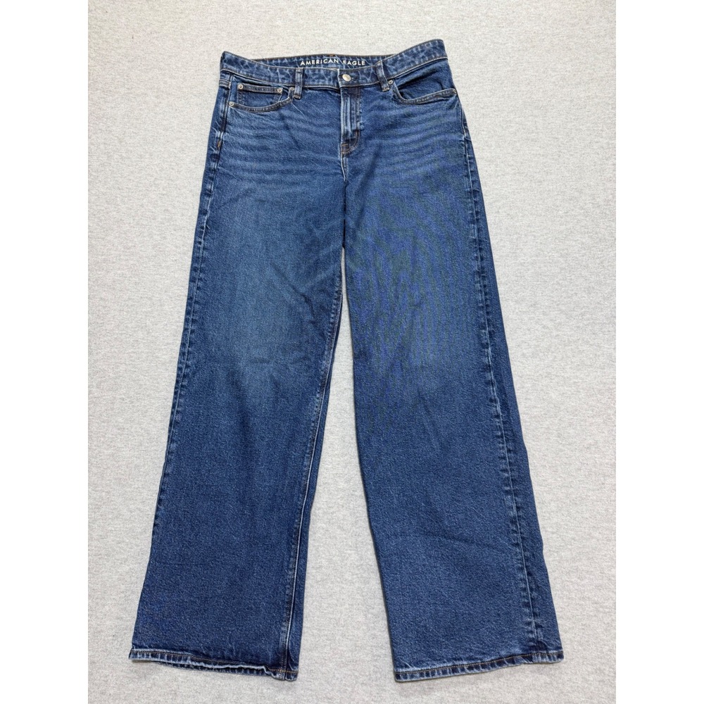 American Eagle Stovepipe Jeans Womens 8 Long Dark Wash High Rise Stretch Denim